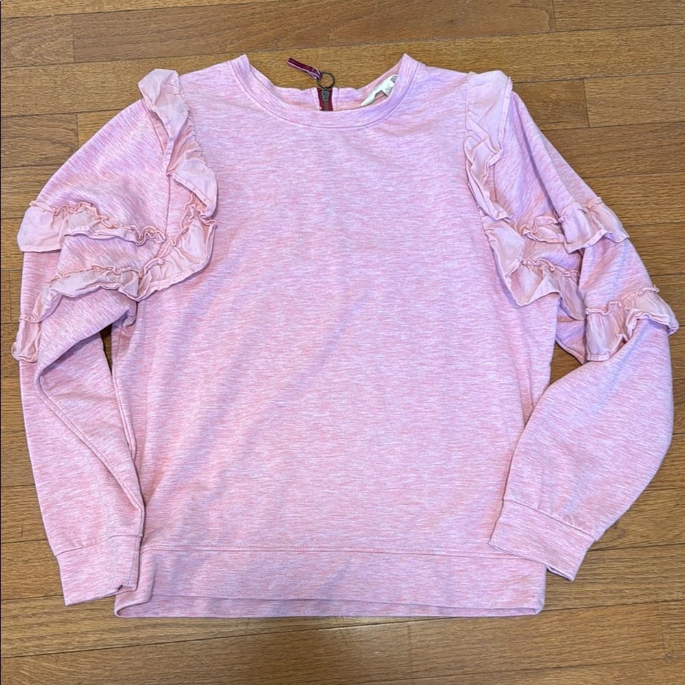 Matilda Jane Pink Ruffle Sleeve Sweatshirt